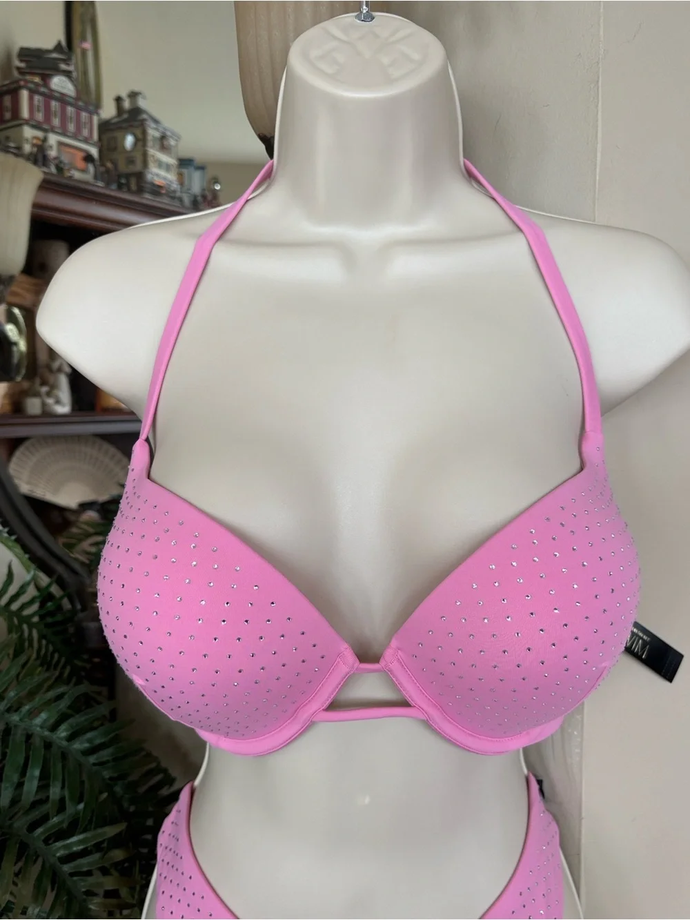 Brand New Victoria's Secret Swim Bombshell Bra Push Up Bikini Brazilian Pink